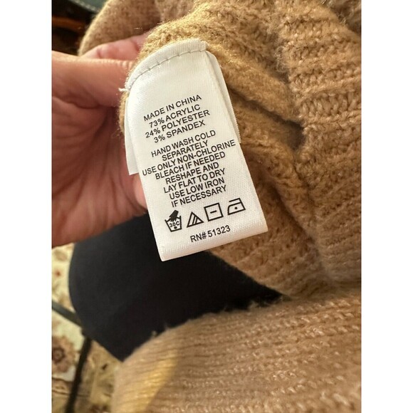 1.State Women's Mock Neck Sweater Brown Size Small Casual or Office, Winter - Picture 4 of 4